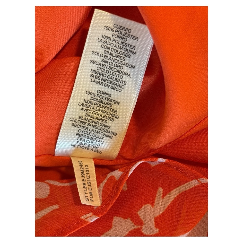 Eliza J Orange Asymmetrical Pleated Sundress - Picture 7 of 7